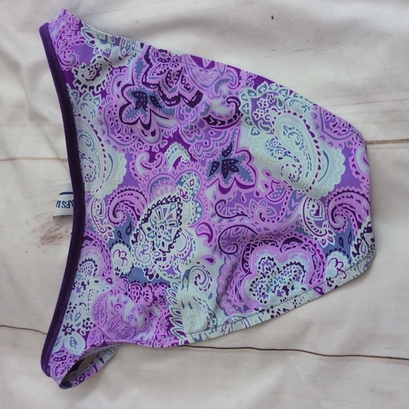 Vinatge Surfside 90s Triangle High Waisted Velvet Lined Bikini Beautiful Floral - Picture 9 of 9